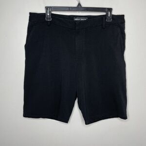 SWEAT TAILOR Mens Solid Black Shorts Sz 33 x 9 Cotton-Stretch Athleisure